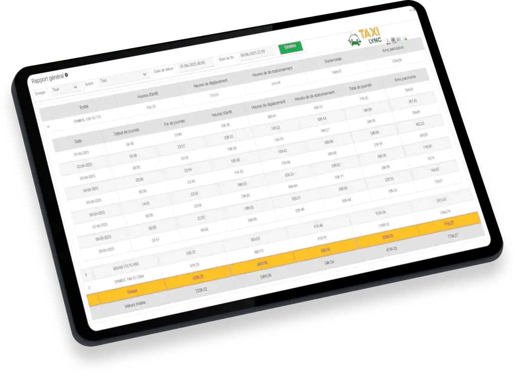 TaxiLync rapport general TaxiLync rapport general